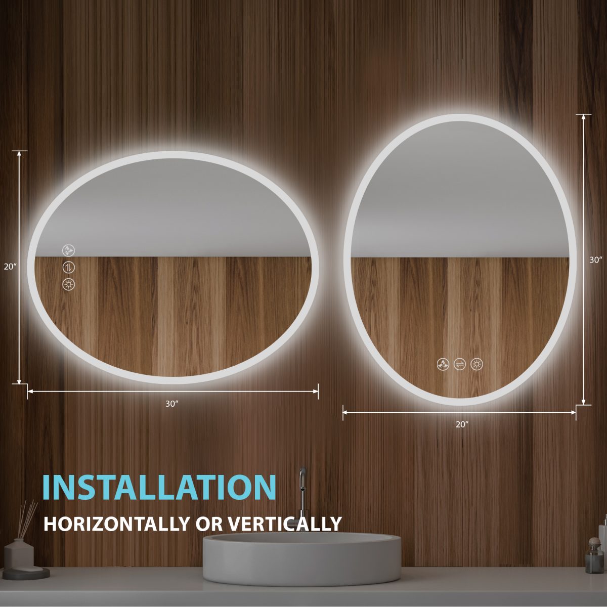 Oval LED Mirror