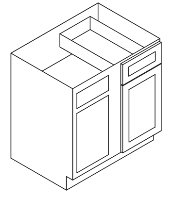 One Drawer One Door Blind Base Corner Cabinets