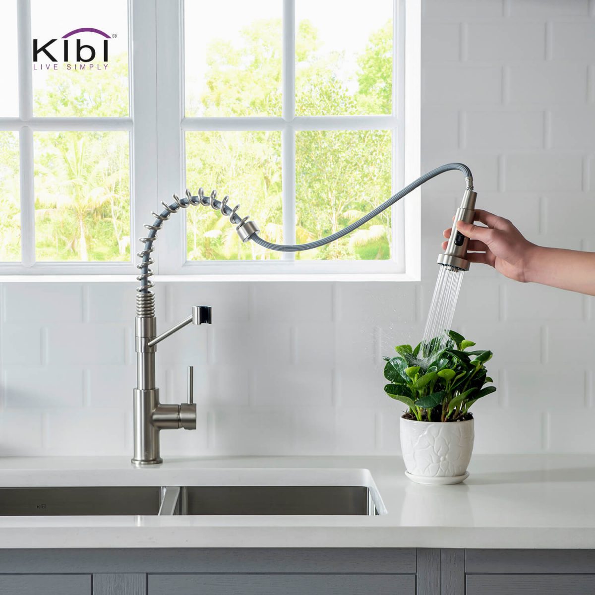 Lodi Single Handle High Arc Pull Down Kitchen Faucet – KKF2004