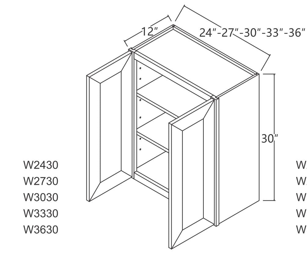 Wall Cabinet: 2 Door