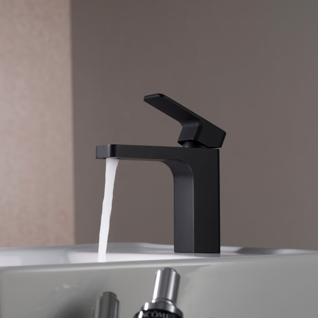 Matte Black Single Handle Lavatory Faucet