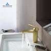 Brush Gold Single Handle Lavatory Faucet