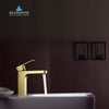 Brush Gold Single Handle Lavatory Faucet