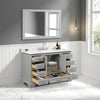 Grey Copenhagen 48 Inch Complete Set with Mirror and Counter + knobs  + faucet